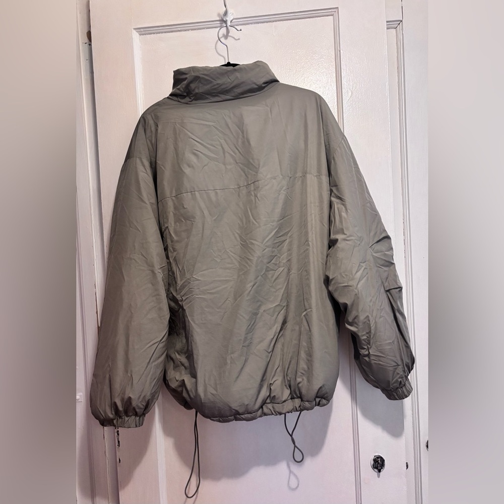 Free People Duvet Bomber Puffer in Sage Oversized Slouchy size Large - Picture 3 of 6